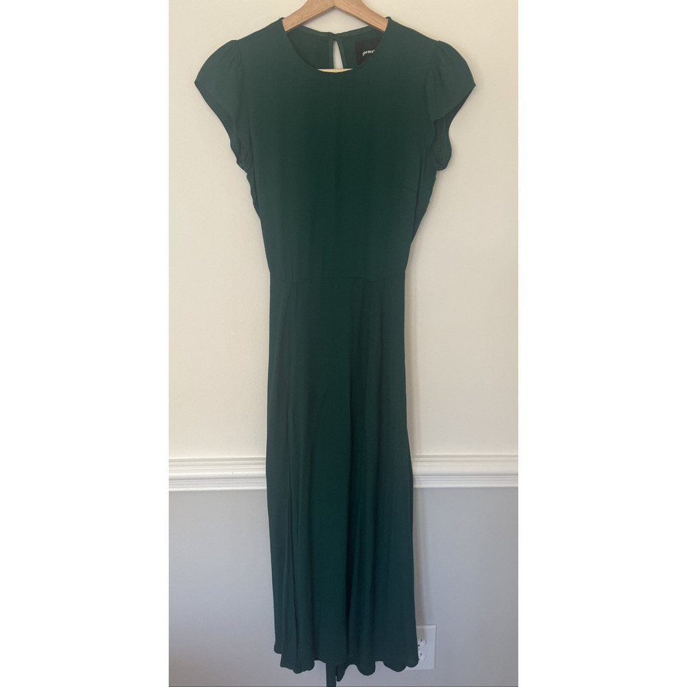Reformation Gavin Dress Size 0 Forest Green Midi Maxi - Picture 2 of 7